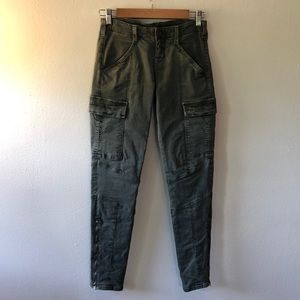 J Brand Olive Cargo Ankle Zip Pants - Size 24